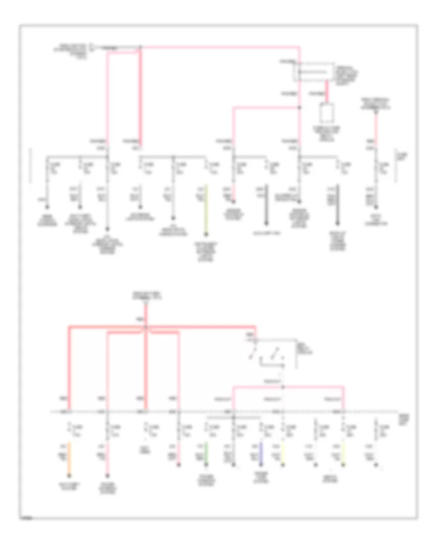 Power Distribution Wiring Diagram (2 of 2) for Mercedes-Benz C220 1996