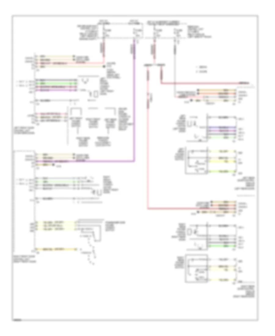 Power Windows Wiring Diagram 1 of 2 for Mercedes Benz E350 2011