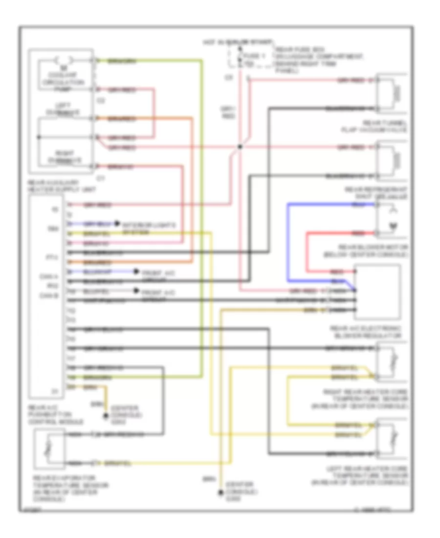 Rear A C Wiring Diagram for Mercedes Benz 300SD 1992