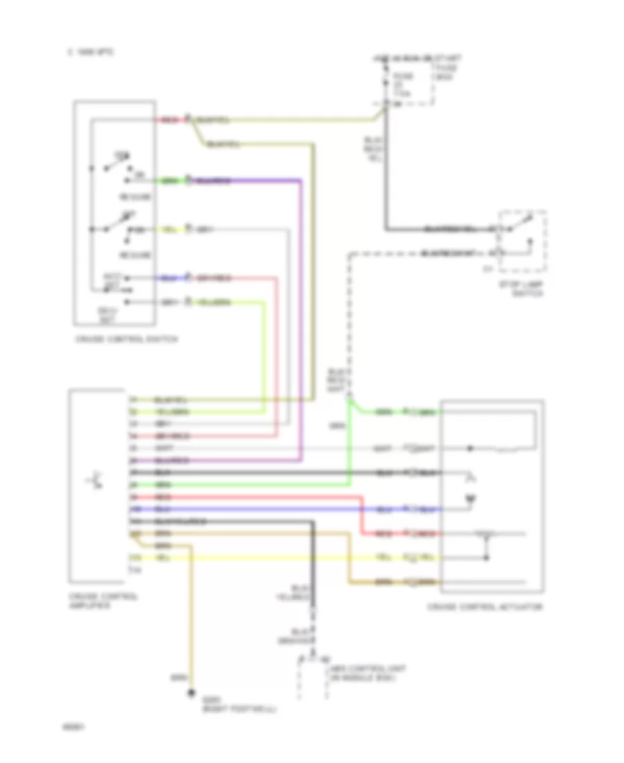 Cruise Control Wiring Diagram for Mercedes Benz 300SD 1992