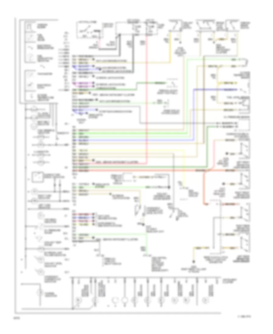 Instrument Cluster Wiring Diagram for Mercedes Benz 300SD 1992