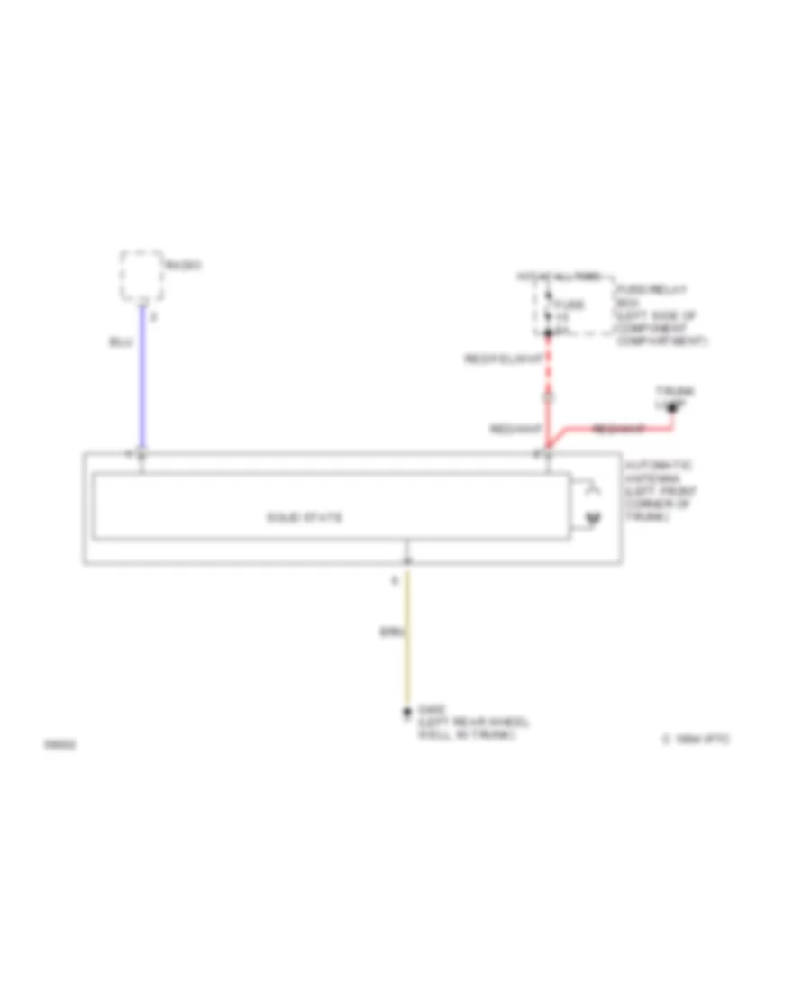 Power Antenna Wiring Diagram Base Radio for Mercedes Benz 300SD 1992