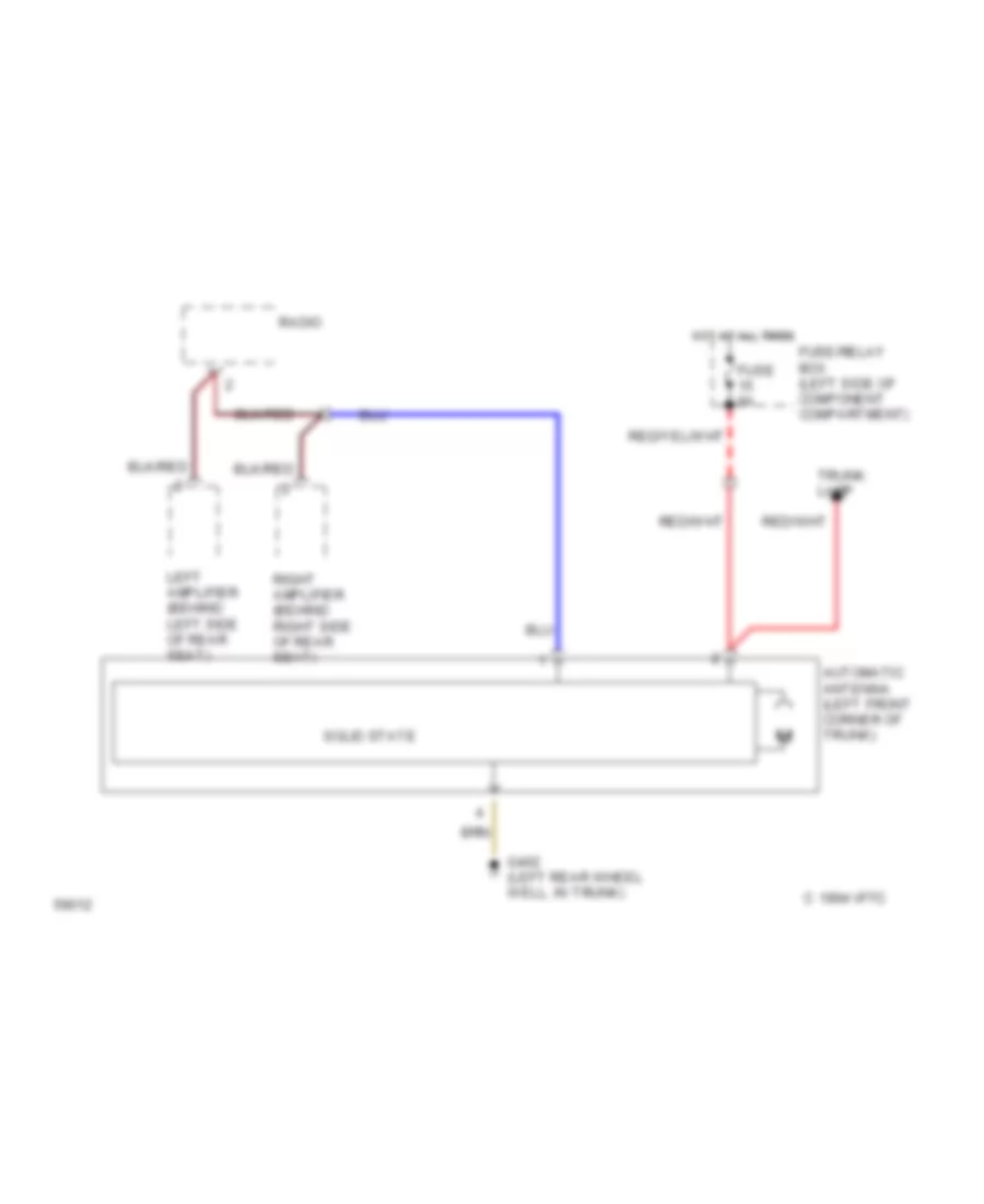 Power Antenna Wiring Diagram Two Piece Radio for Mercedes Benz 300SD 1992