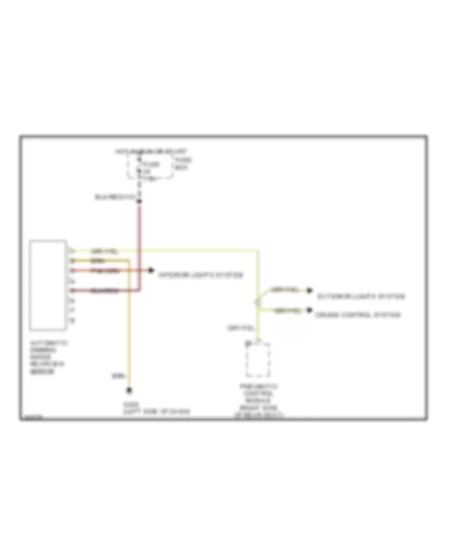 Automatic Day Night Mirror Wiring Diagram for Mercedes Benz 300SD 1992