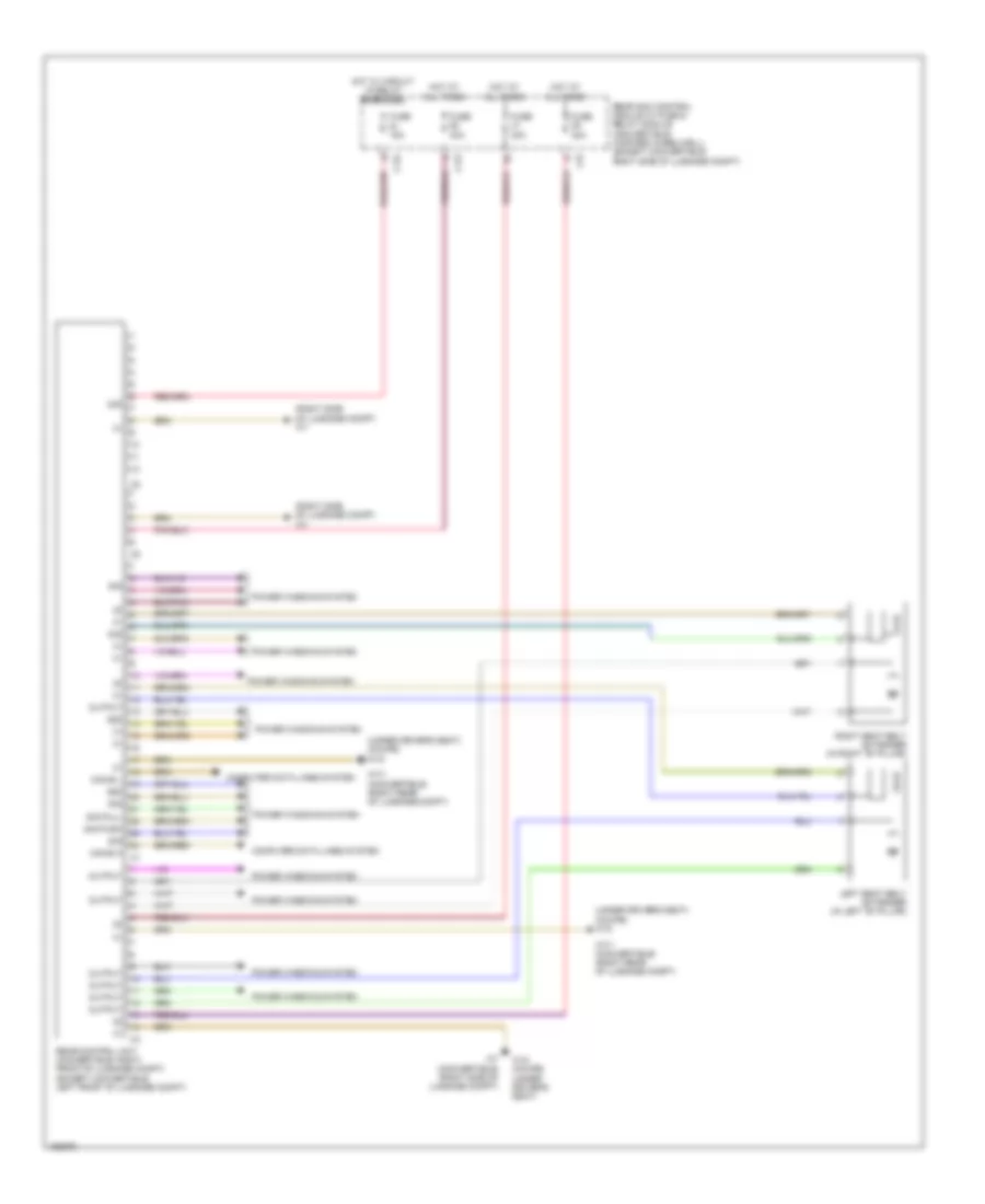 Rear Control Unit Wiring Diagram for Mercedes-Benz E550 4Matic 2014