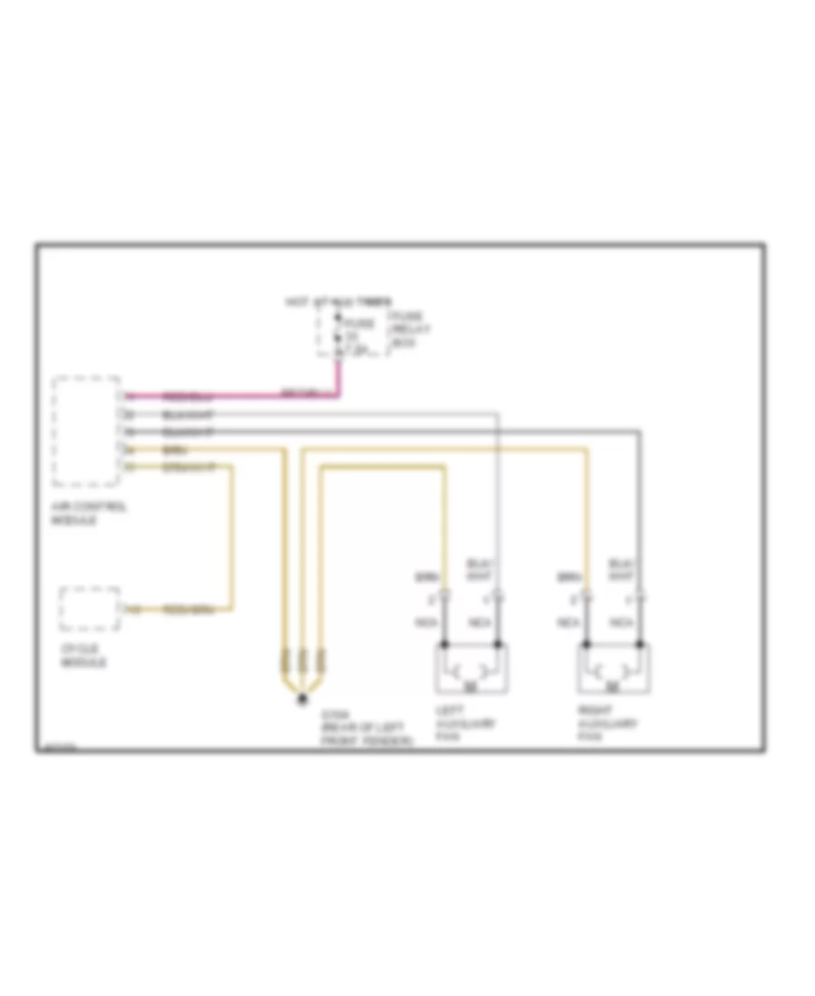 Cooling Fan Wiring Diagram for Mercedes Benz C280 1996