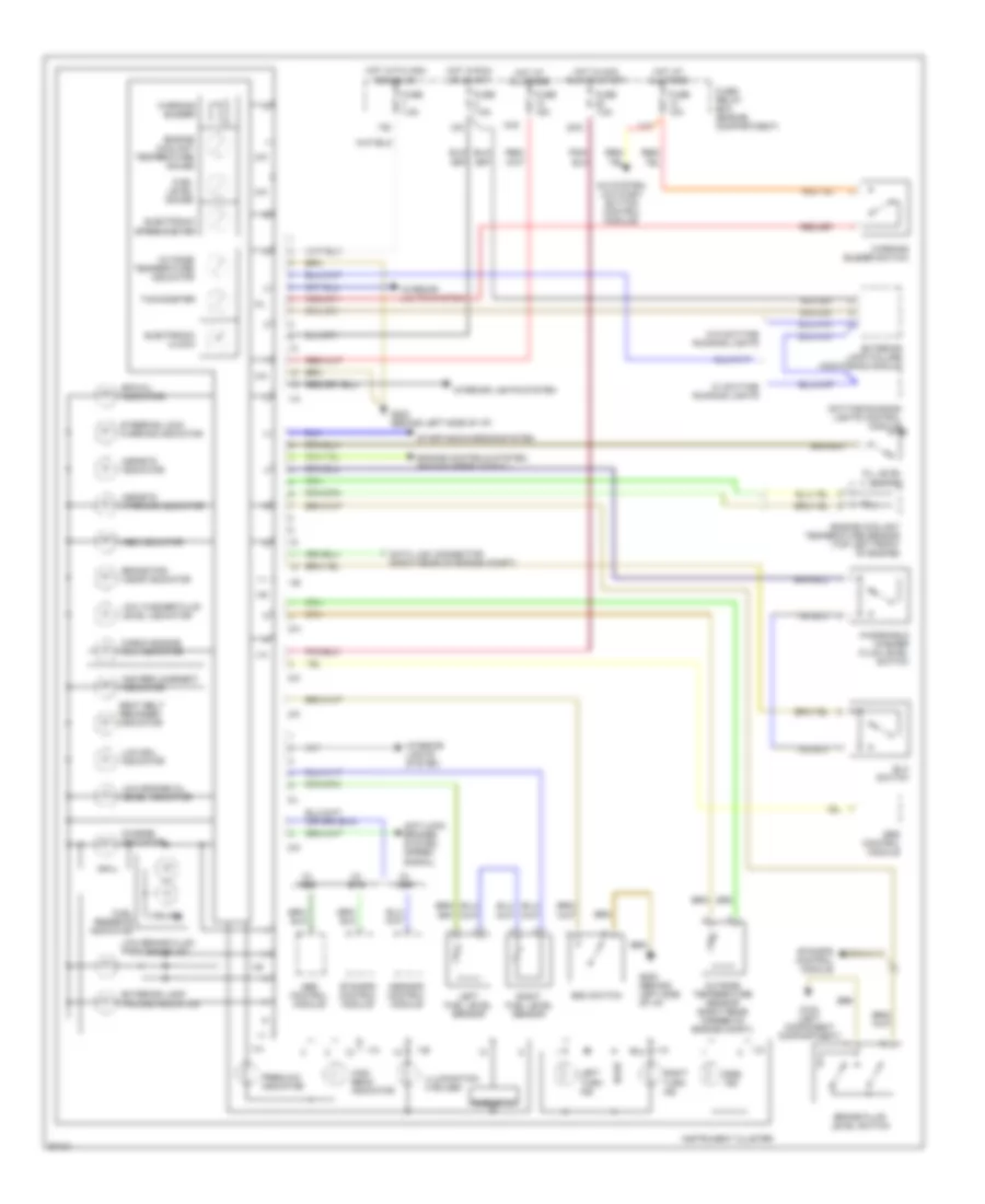 Instrument Cluster Wiring Diagram for Mercedes Benz C280 1996