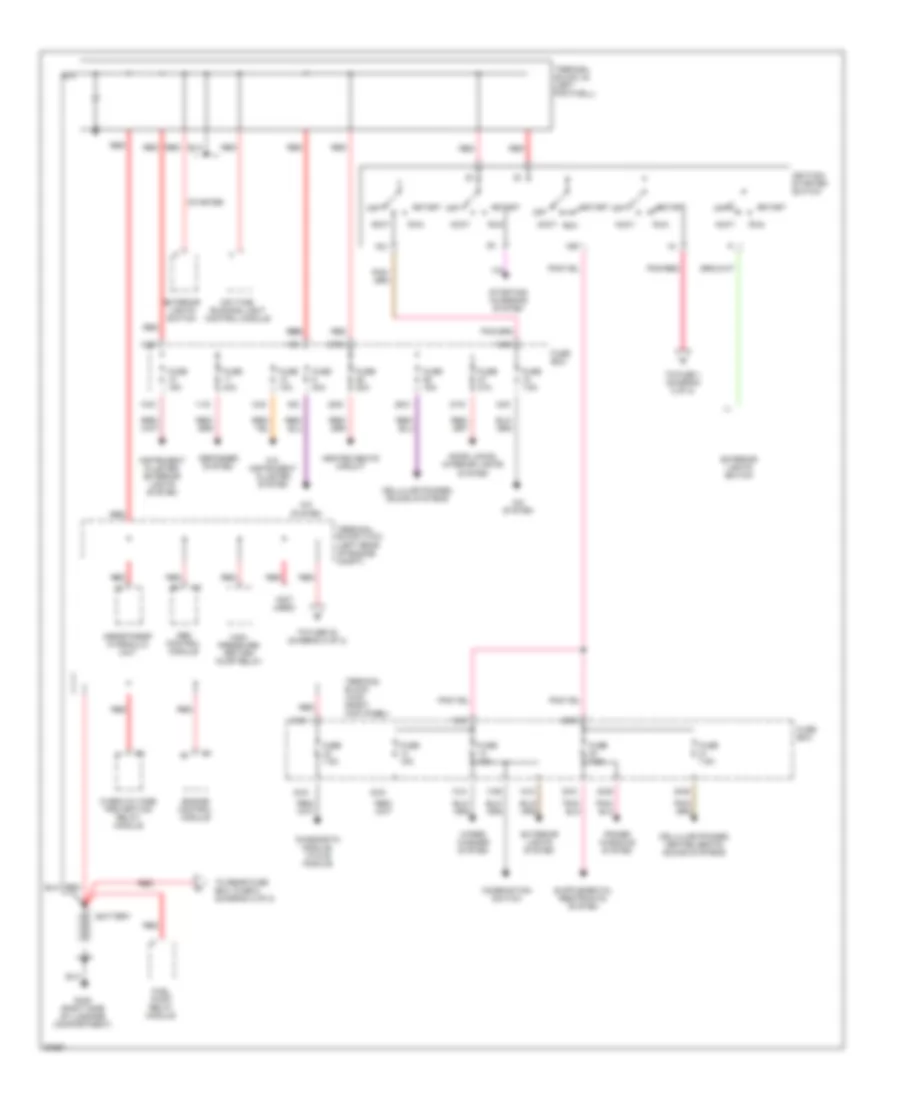 Power Distribution Wiring Diagram 1 of 2 for Mercedes Benz C280 1996