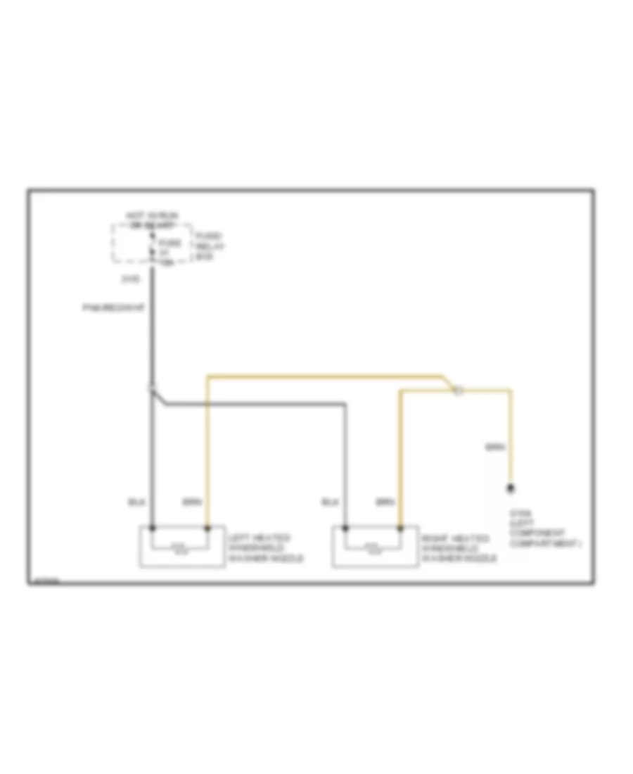 горячая схема омывателя лобового стекла для Mercedes-Benz C280 1996