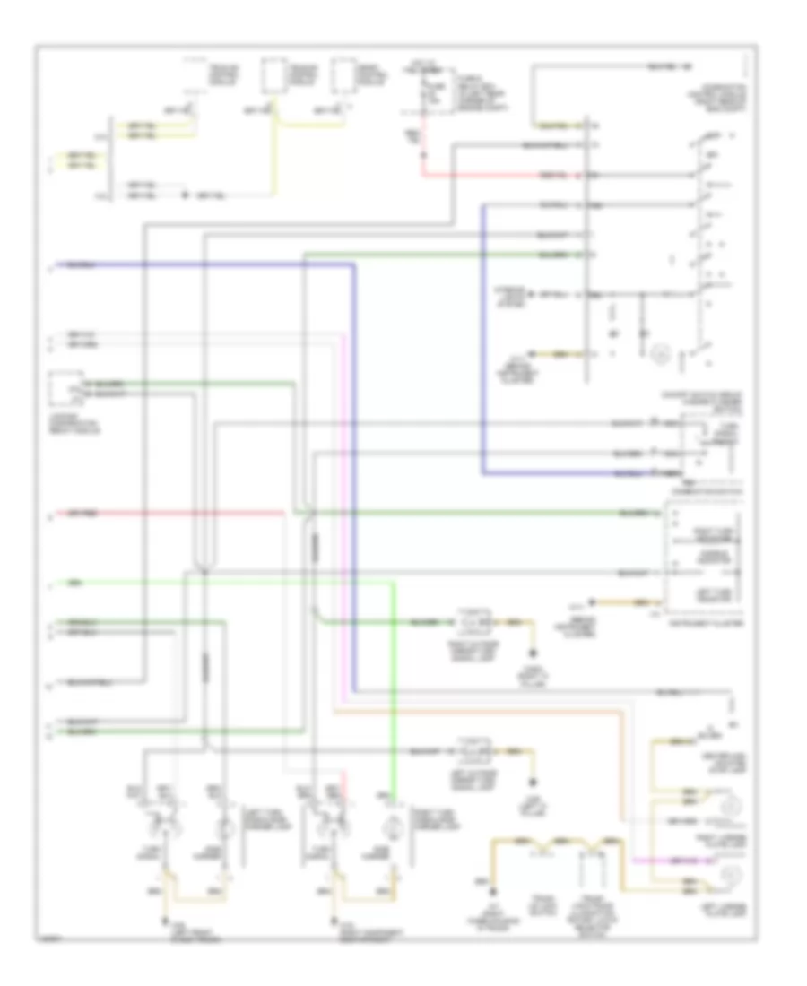 Exterior Lamps Wiring Diagram, without Xenon Lamps (2 of 2) for Mercedes-Benz SLK230 2001