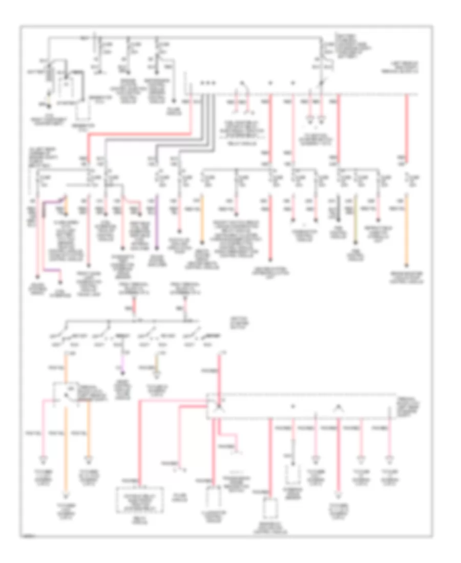 Power Distribution Wiring Diagram 1 of 2 for Mercedes Benz SLK230 2001