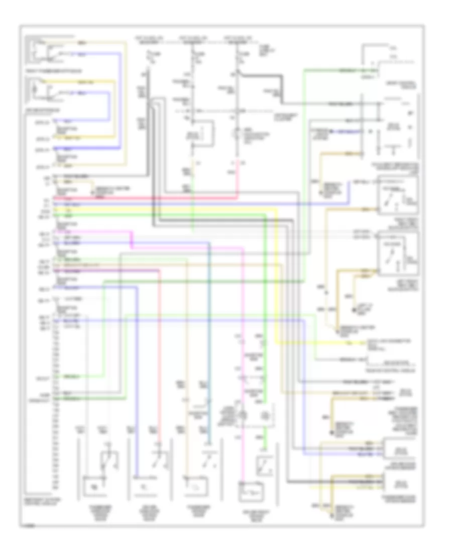 Supplemental Restraints Wiring Diagram for Mercedes-Benz SLK230 2001