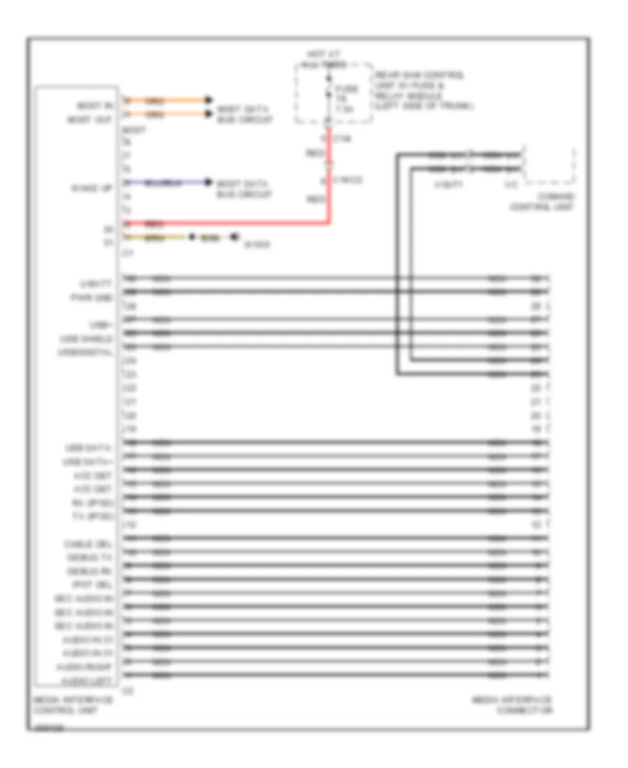 Multimedia Interface Wiring Diagram Sedan for Mercedes Benz E350 4Matic 2011