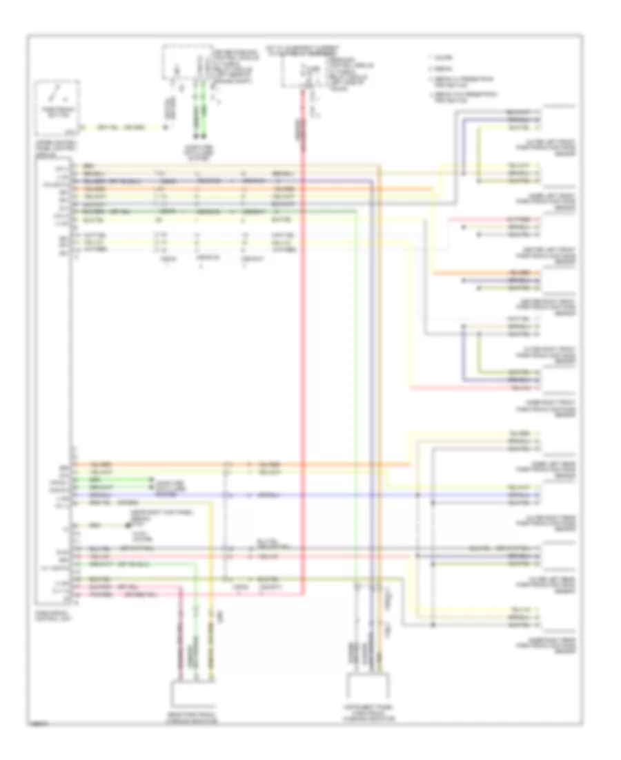 Parktronic Wiring Diagram for Mercedes Benz E350 4Matic 2011