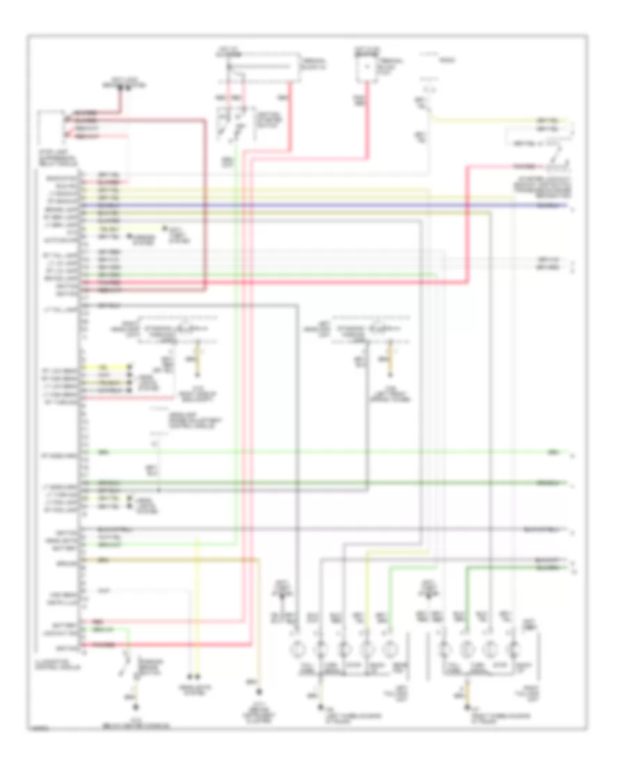 Exterior Lamps Wiring Diagram, with Xenon Lamps (1 of 2) for Mercedes-Benz SLK320 2001