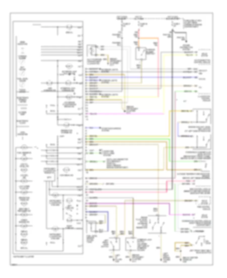 Instrument Cluster Wiring Diagram for Mercedes-Benz SLK320 2001