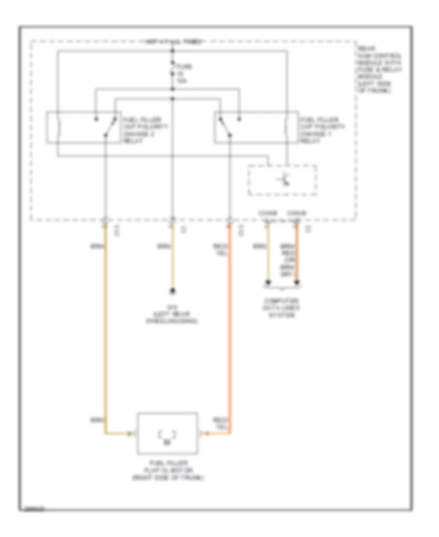 Fuel Door Release Wiring Diagram for Mercedes Benz E550 4Matic 2008