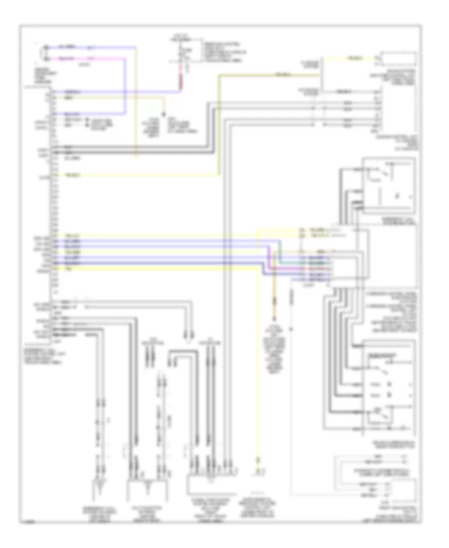 Emergency Call Wiring Diagram for Mercedes Benz GLK350 2013