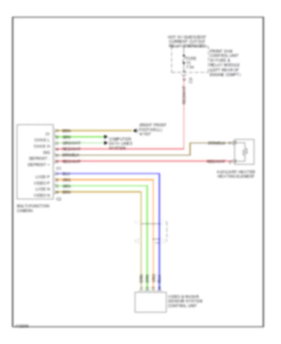 Multifunction Camera Wiring Diagram for Mercedes Benz GLK350 2013