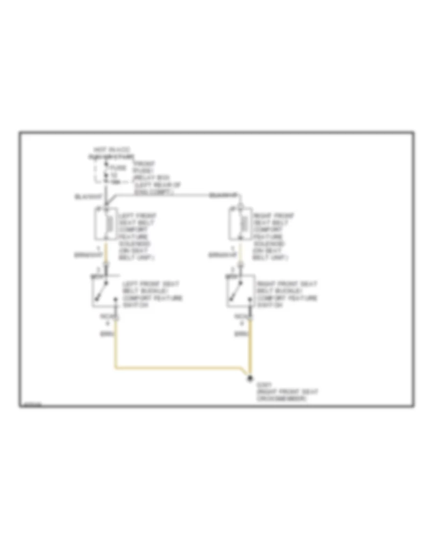 Seat Belt Comfort Feature Wiring Diagram for Mercedes Benz E300 1996