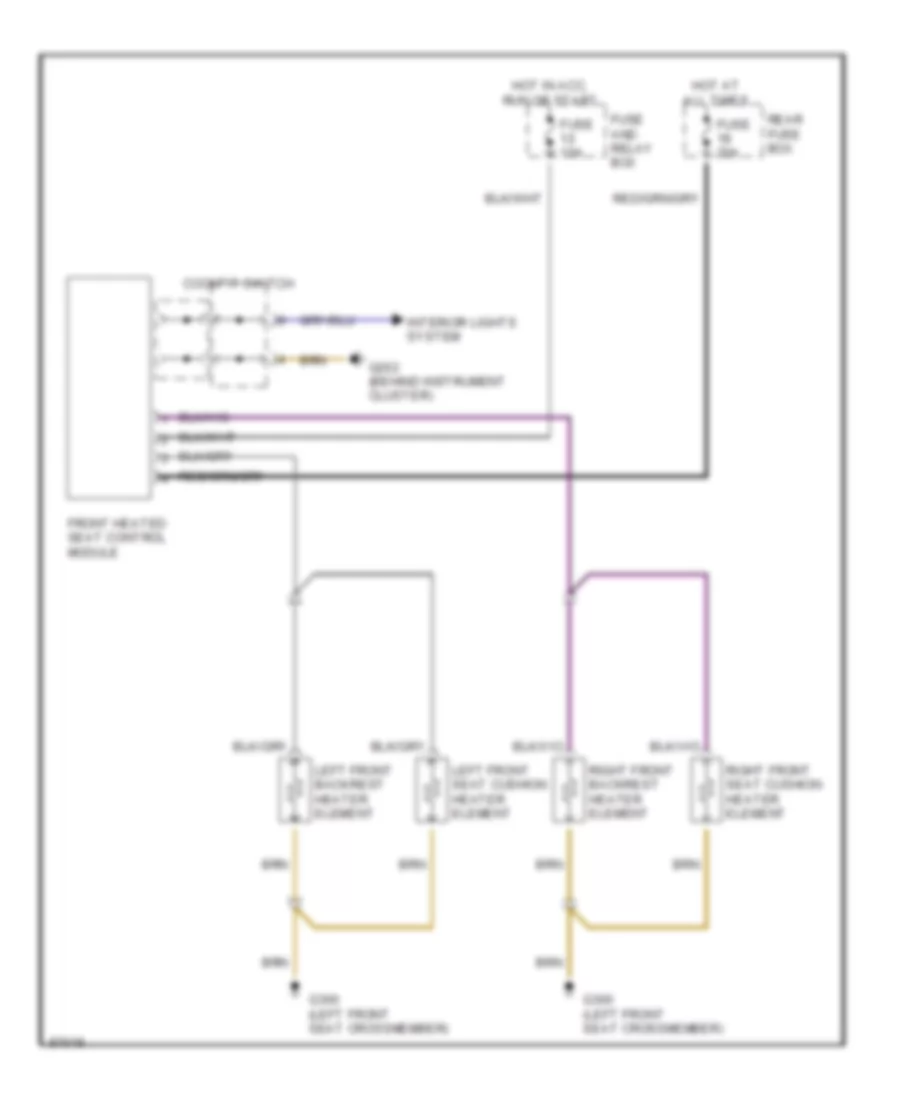 Heated Seats Wiring Diagram for Mercedes-Benz E300 1996