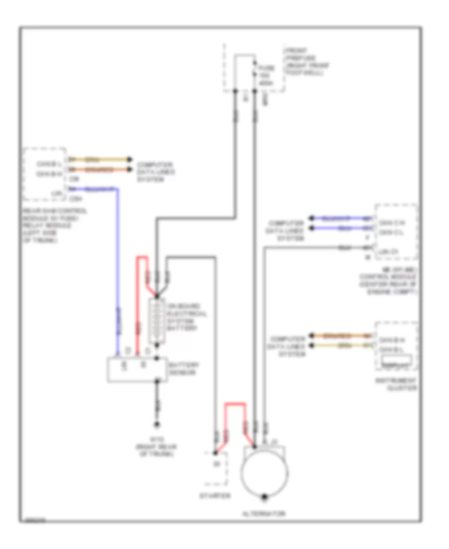 Charging Wiring Diagram Coupe for Mercedes Benz E550 2011