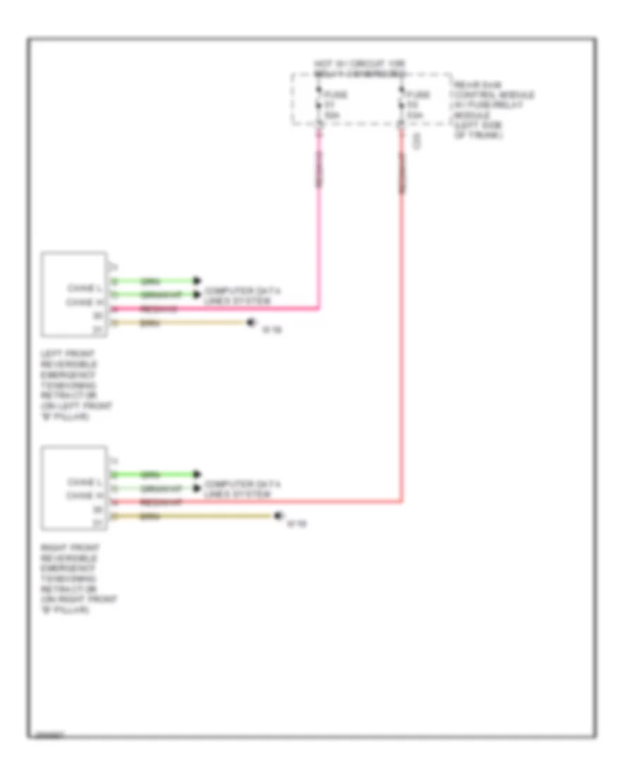 Emergency Seat Belt Tensioners Wiring Diagram Coupe for Mercedes Benz E550 2011