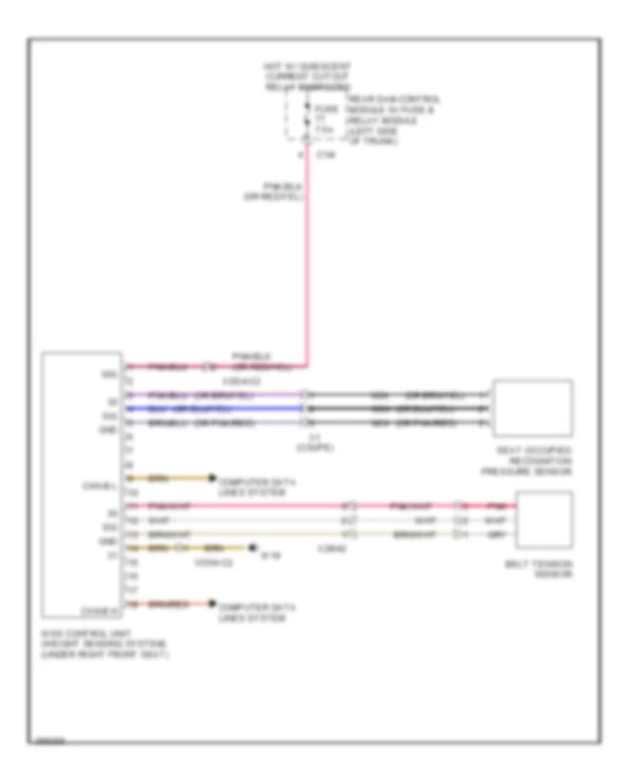 Weight Sensing System Wiring Diagram for Mercedes Benz E550 2011