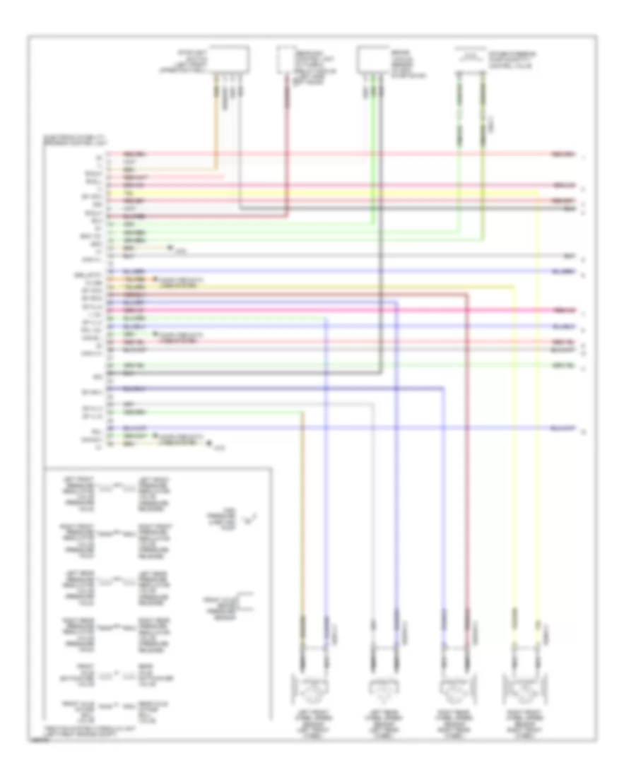 Anti-lock Brakes Wiring Diagram, Sedan with Basic (1 of 2) for Mercedes-Benz E550 2011