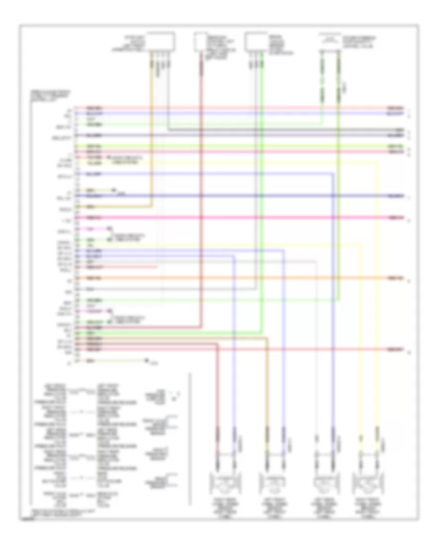 Anti-lock Brakes Wiring Diagram, Sedan with Premium (1 of 2) for Mercedes-Benz E550 2011