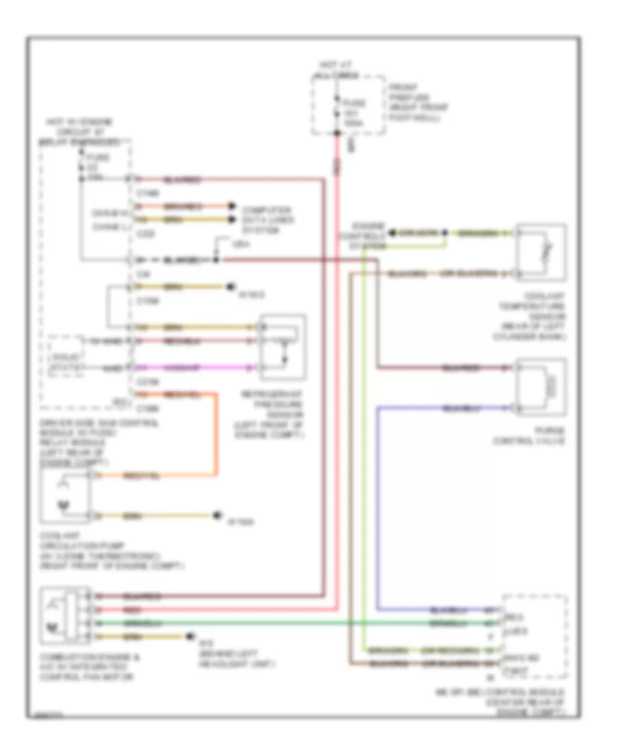 Cooling Fan Wiring Diagram Coupe for Mercedes Benz E550 2011