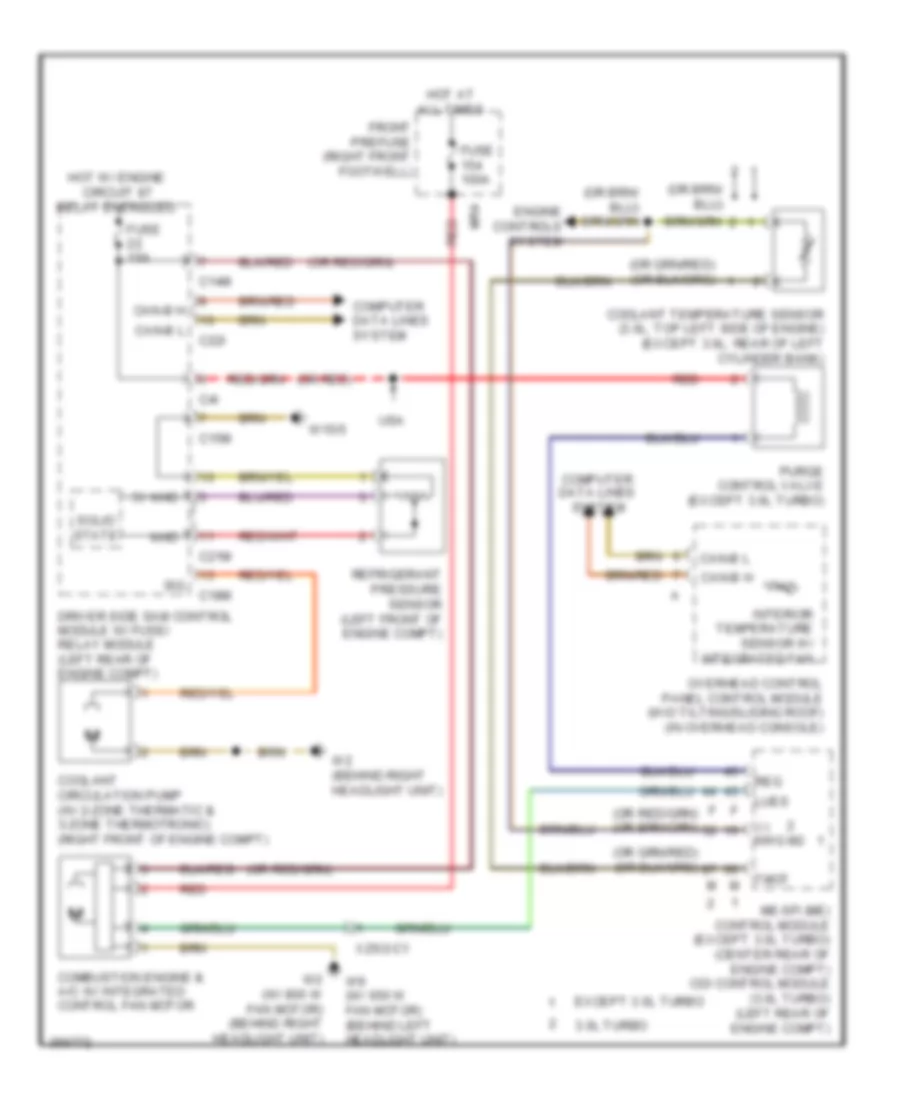 Cooling Fan Wiring Diagram Sedan for Mercedes Benz E550 2011