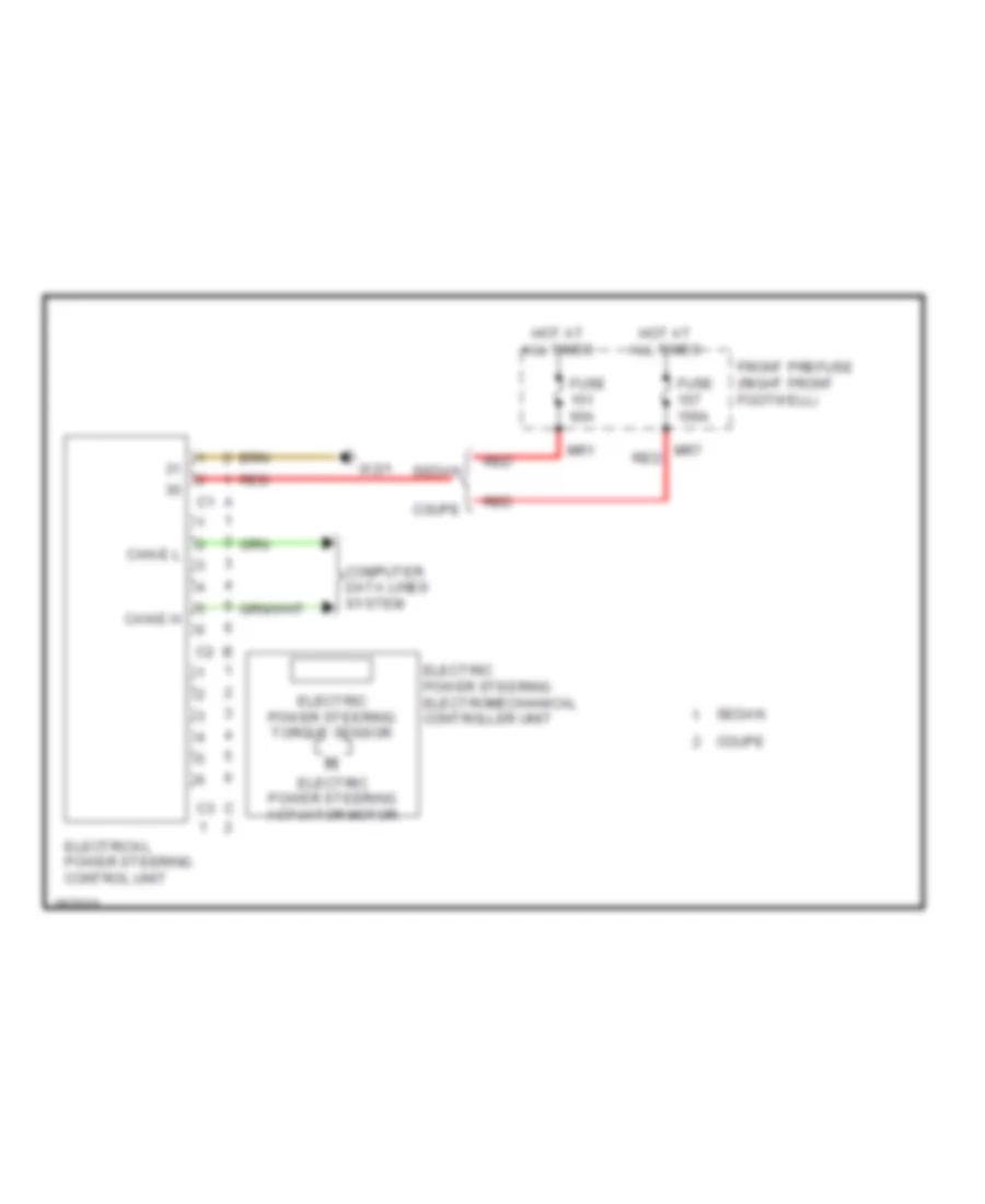 Electronic Power Steering Wiring Diagram for Mercedes Benz E550 2011