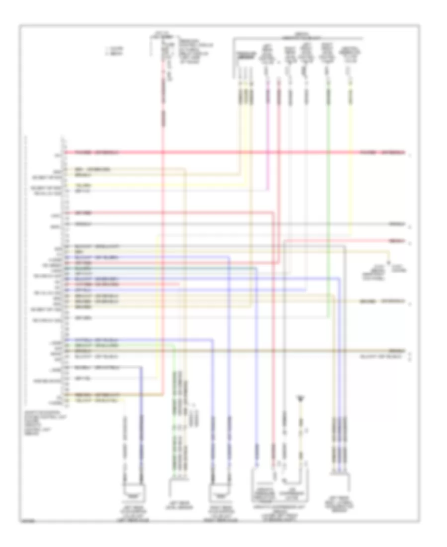 Electronic Suspension Wiring Diagram 1 of 2 for Mercedes Benz E550 2011