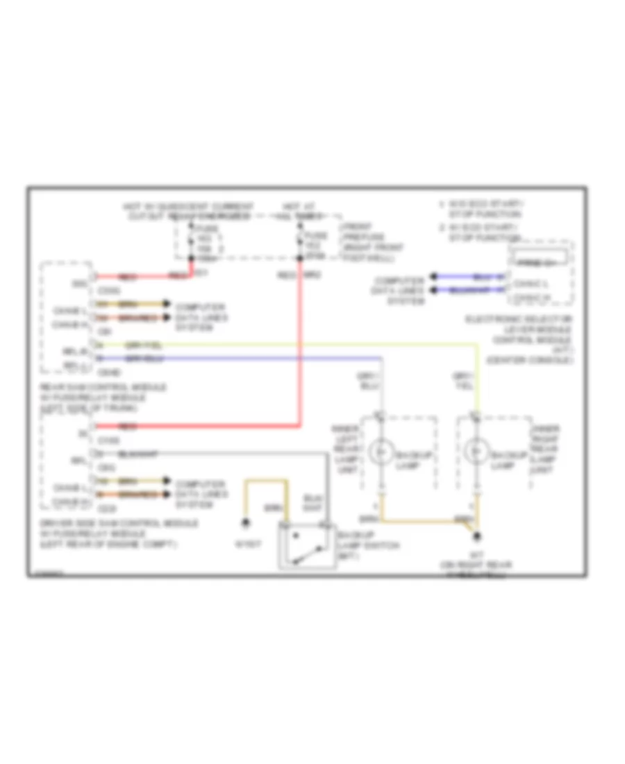 Backup Lamps Wiring Diagram Coupe for Mercedes Benz E550 2011