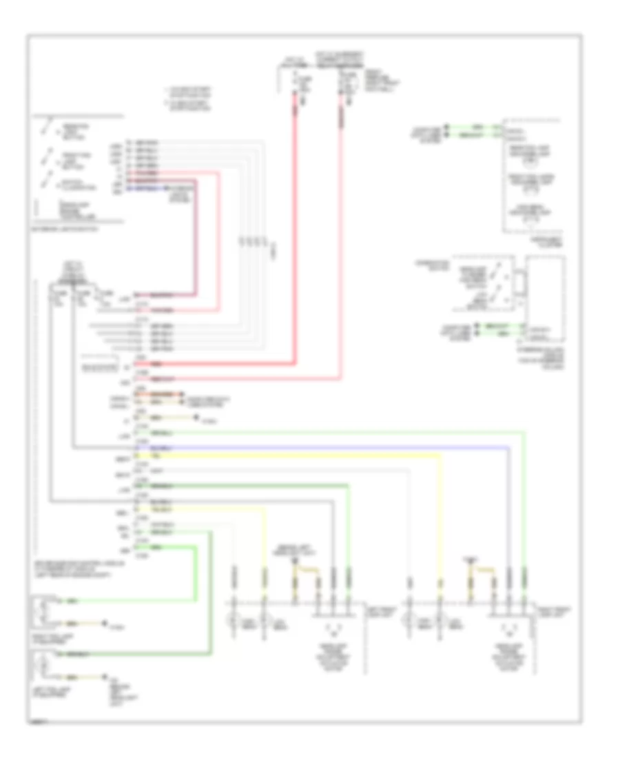 Headlights Wiring Diagram, Coupe without Xenon Lamps for Mercedes-Benz E550 2011