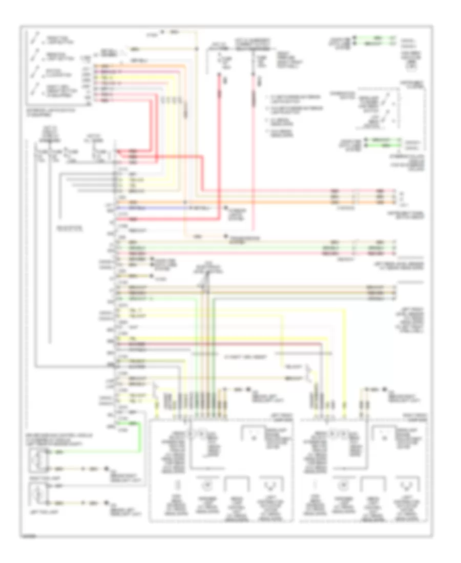 Headlights Wiring Diagram, Sedan for Mercedes-Benz E550 2011