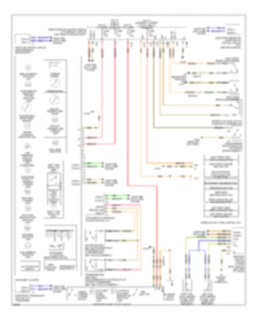 Instrument Cluster Wiring Diagram, Sedan for Mercedes-Benz E550 2011