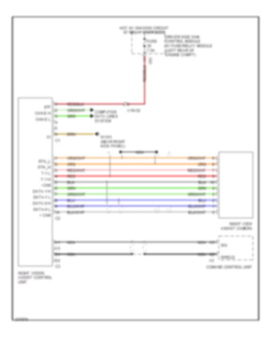 Night Vision Wiring Diagram, Sedan for Mercedes-Benz E550 2011