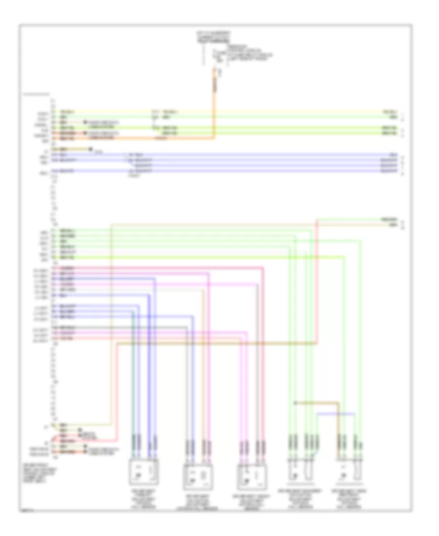 Drivers Memory Seat Wiring Diagram, Sedan (1 of 2) for Mercedes-Benz E550 2011