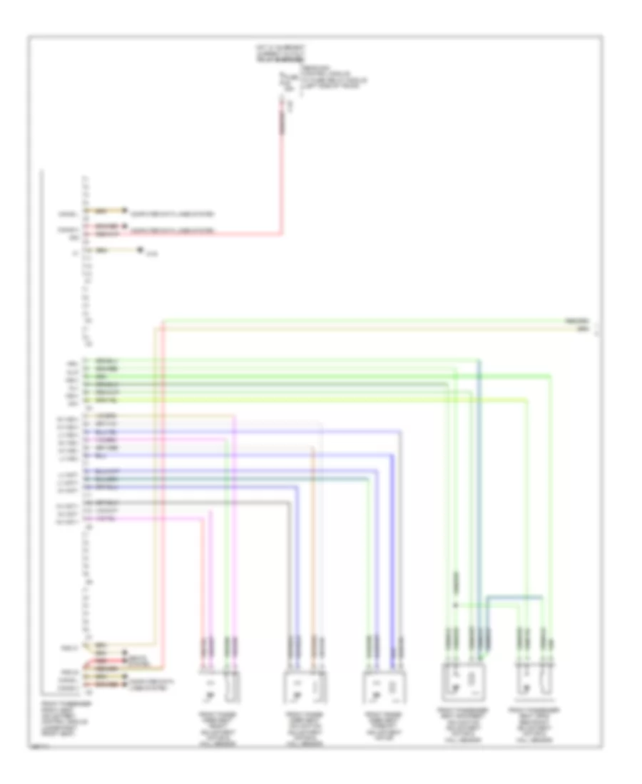 Passengers Memory Seat Wiring Diagram, Sedan (1 of 2) for Mercedes-Benz E550 2011