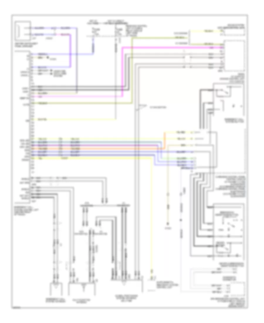 Emergency Call Wiring Diagram Coupe for Mercedes Benz E550 2011