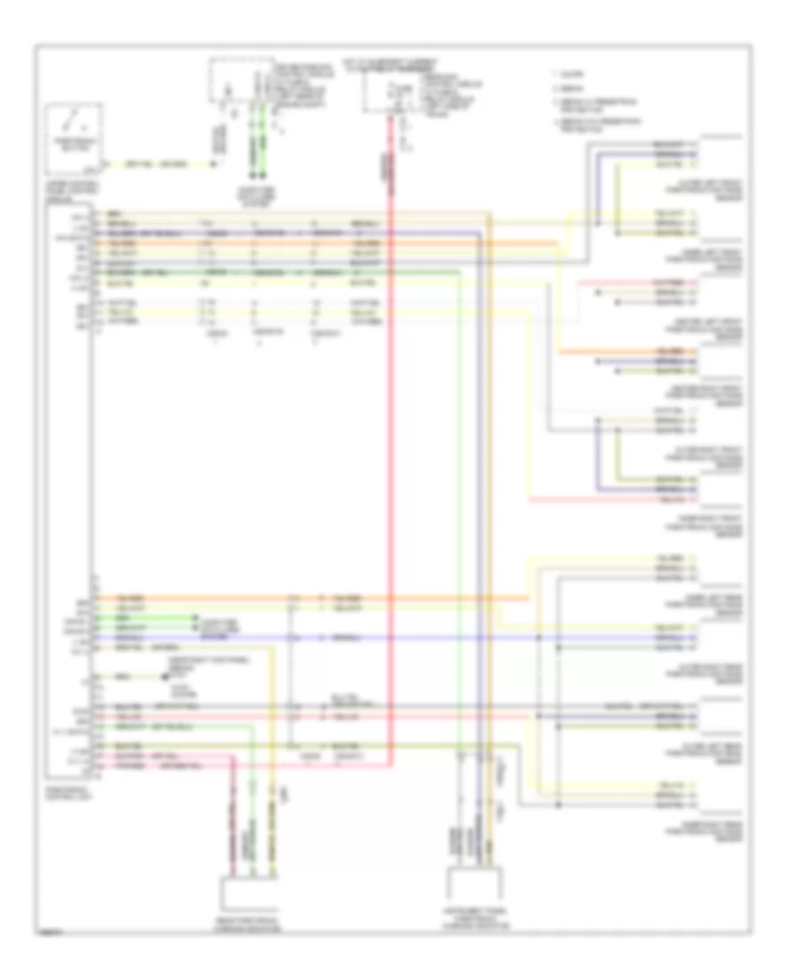 Parktronic Wiring Diagram for Mercedes Benz E550 2011