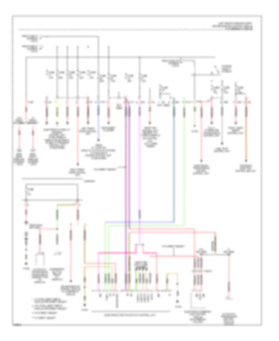 Power Distribution Wiring Diagram Sedan 5 of 5 for Mercedes Benz E550 2011