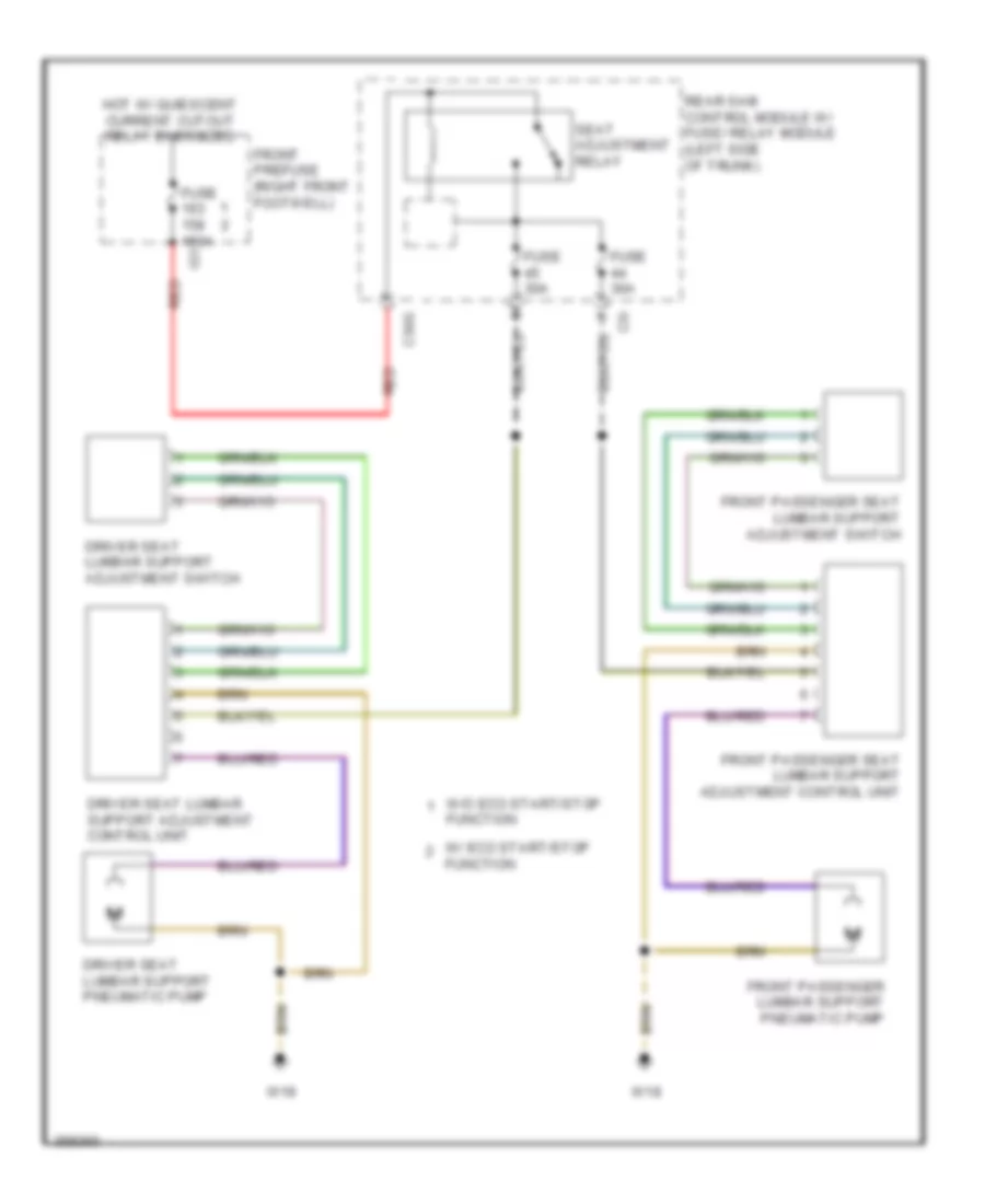 Lumbar Wiring Diagram Coupe for Mercedes Benz E550 2011