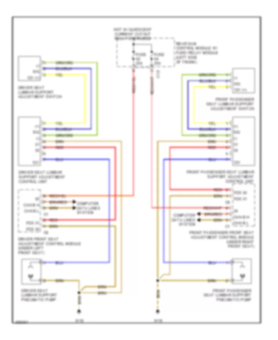 Lumbar Wiring Diagram Sedan for Mercedes Benz E550 2011