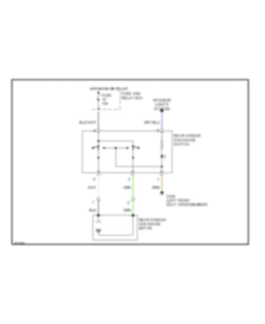 Rear Window Sun Shade Wiring Diagram for Mercedes Benz E320 1996