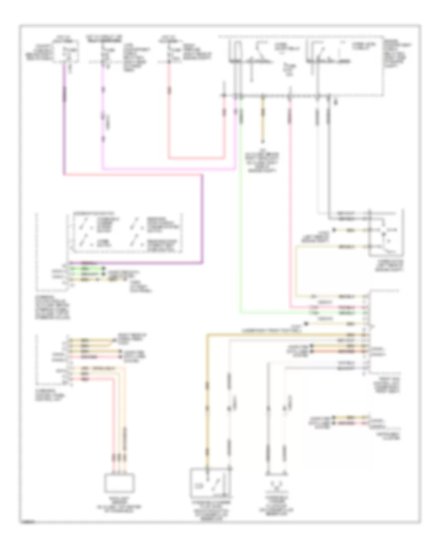 Электросхема передних стеклоочистителей дворников и омывателя лобового стекла для Mercedes-Benz GL350 2010