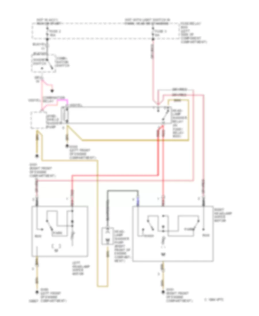 Схема Шайбы/Дворника Фары для Mercedes-Benz 300TE 4Matic 1992