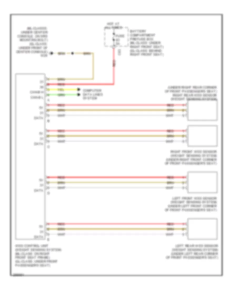 Weight Sensing System Wiring Diagram for Mercedes-Benz GL320 2008